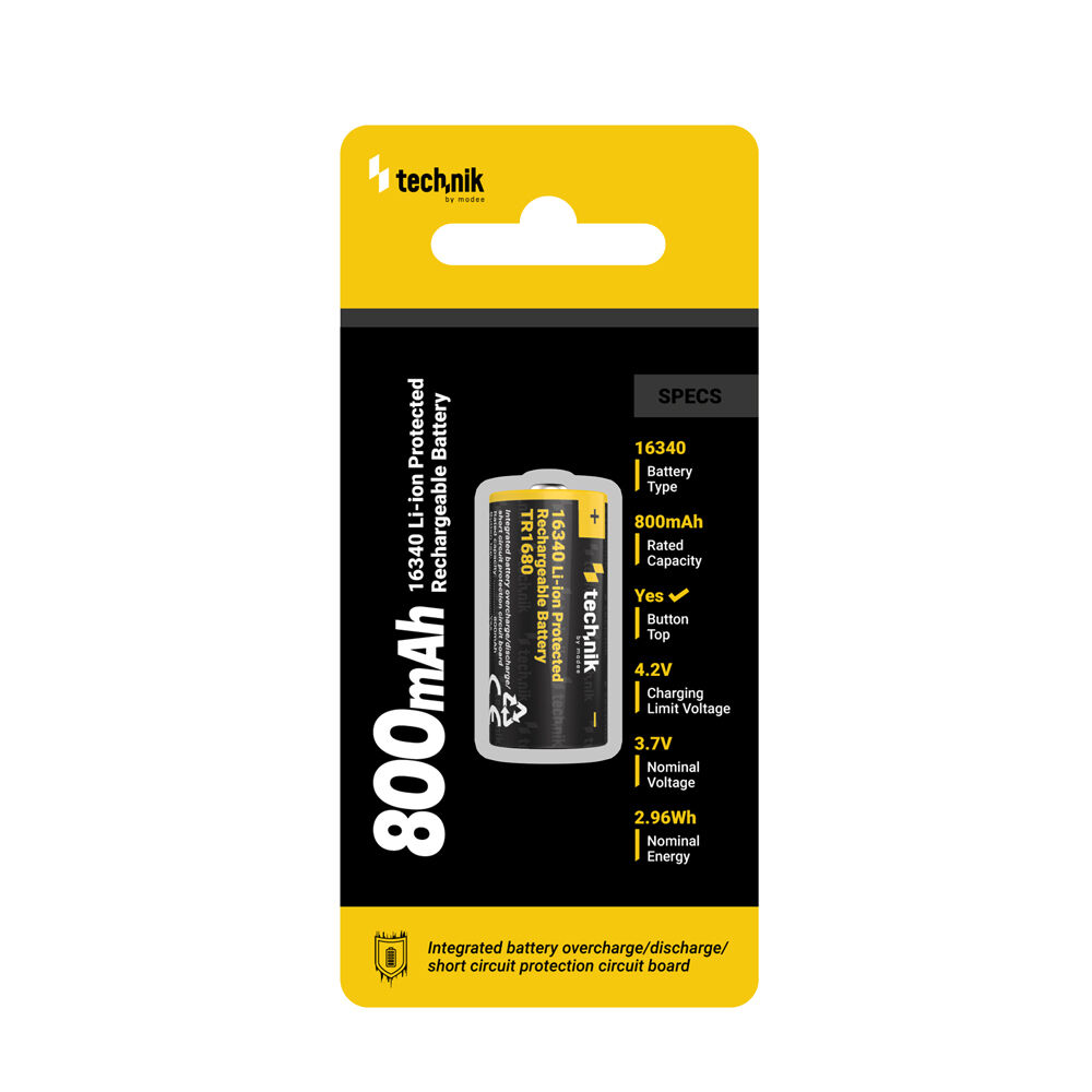 TECHNIK PUNJIVA CR123/16340 LI-ION 3,7V 800 mAh